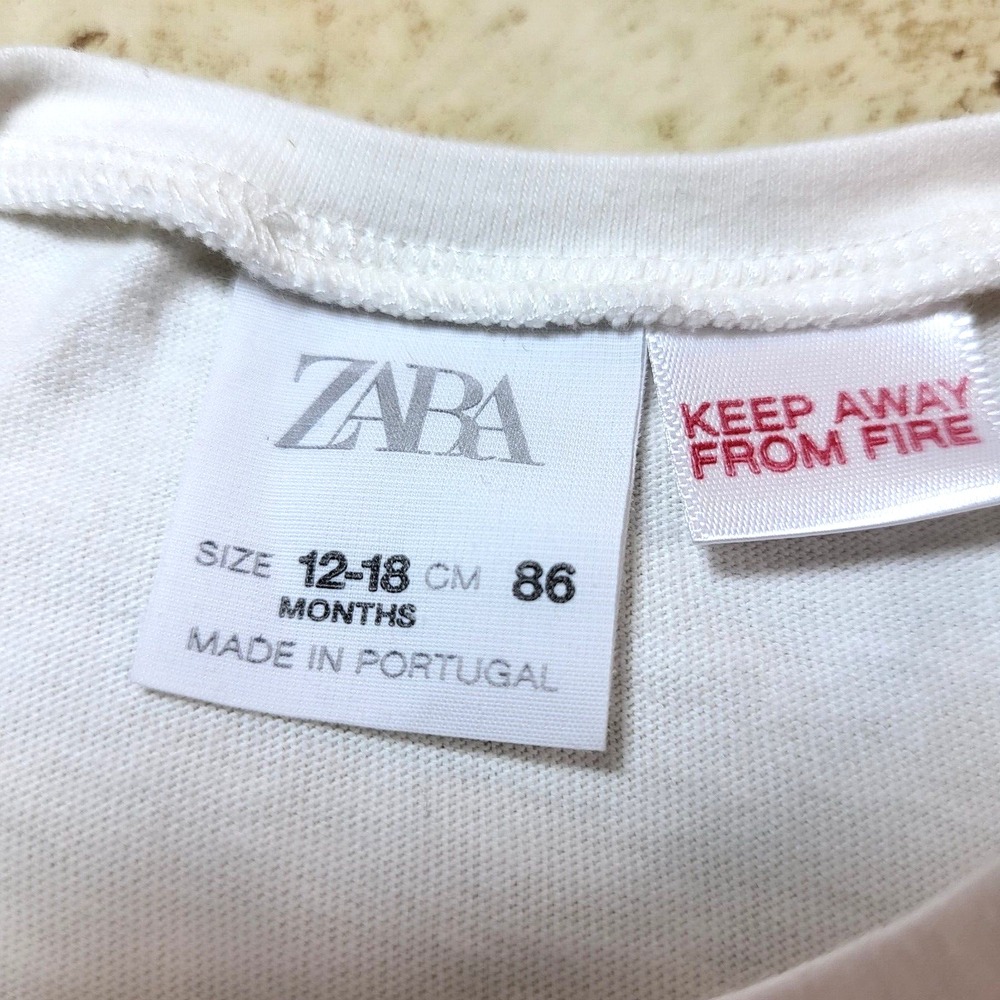 Zara Baby Collection Bunny Long Sleeve TShirt Dusty Pink Pleated Pant Set 12-18M - Picture 5 of 16